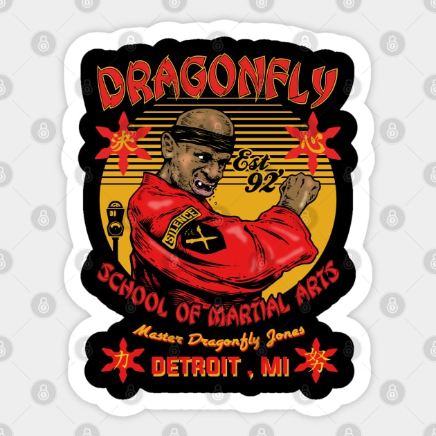 "SCHOOL OF MARTIAL ARTS" BLACK Sticker by joeyjamesartworx